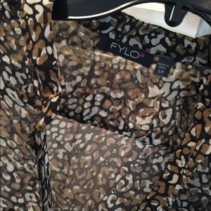 FYLO sheer leopard shirt